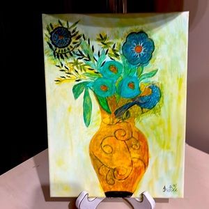Watercolors mix media art